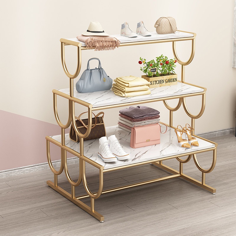 Luxury Bags In Store - &Gold Island Shelf Display Rack Multi-Layer