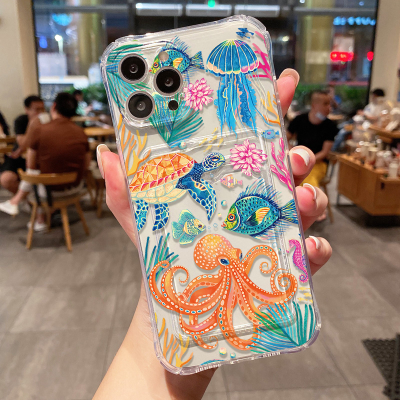 Luxury Bags In Store - Ocean Animal Card Holder Wallet Phone