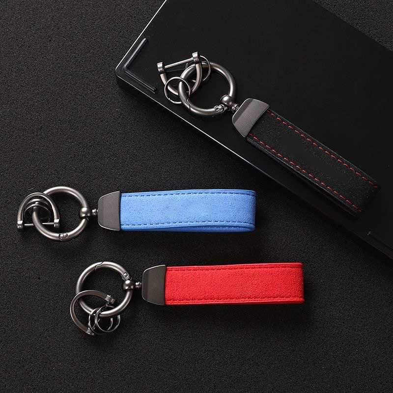 Luxury Bags Best - Suede Leather Car Keychain High-Grade Luxury