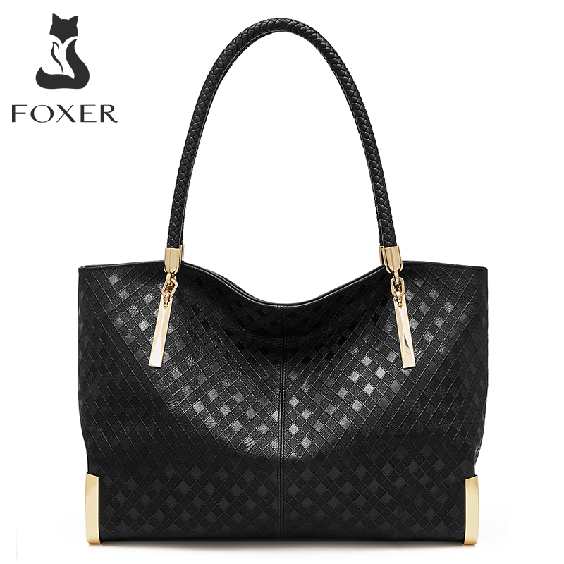 Luxury Bags Best - FOXER Genuine Leather Lady's Handbag Elegant