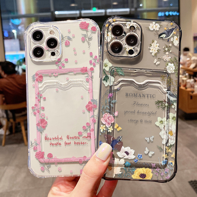 Luxury Bags In Store - Retro Flower Clear Phone Case For
