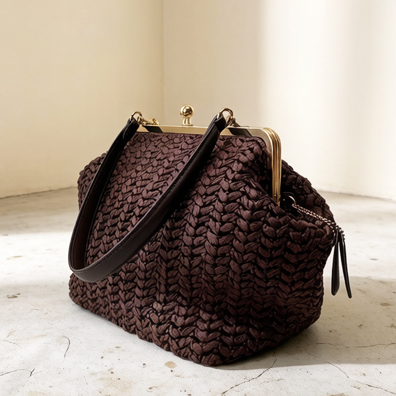 Hand-Woven Kisslock Frame Shou - Luxury Bags On Sale recension och pris