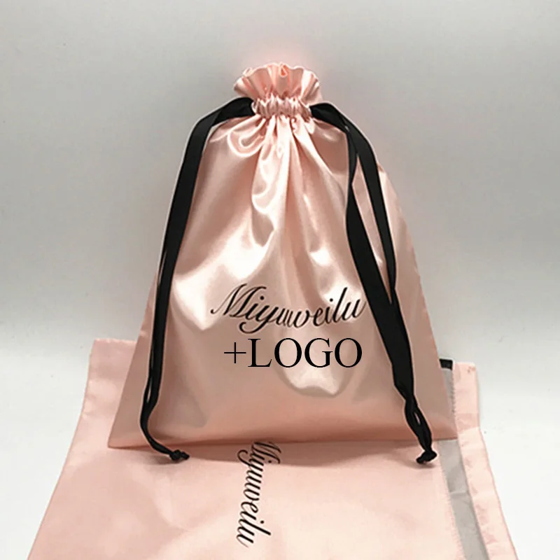 50PCS Luxury Satin Hair Pouch  - Luxury Bags Logo recension och pris